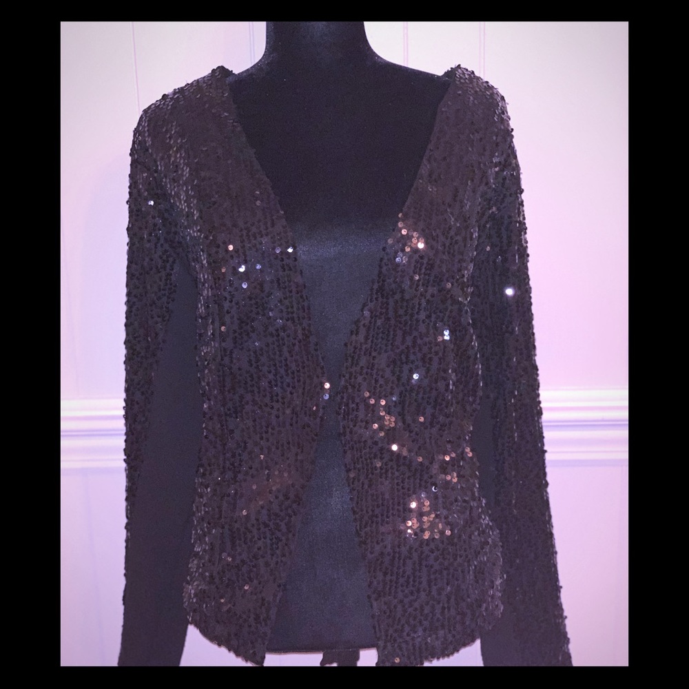 EUC- Black Sequin Jacket